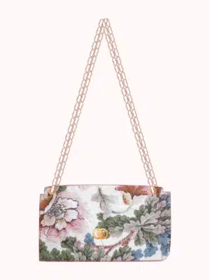 Kit complet sac Edgar jacquard vintage fleurs pastels