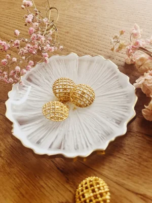 Bouton métal doré "dentelle"